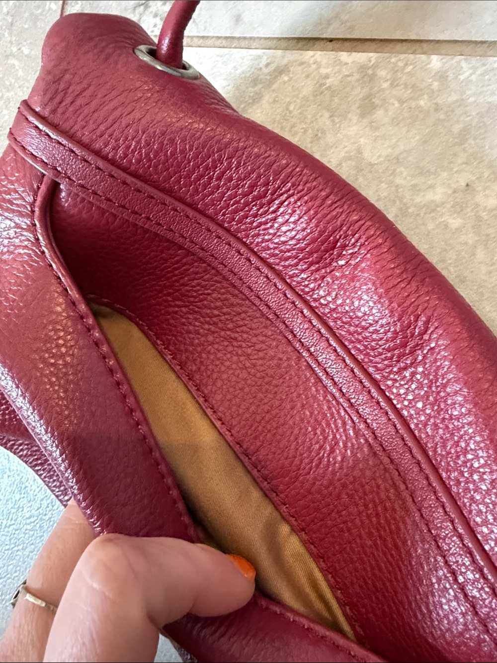 Hobo International Grant small Crossbody Bag in Berry $148 - Picture 9 of 11